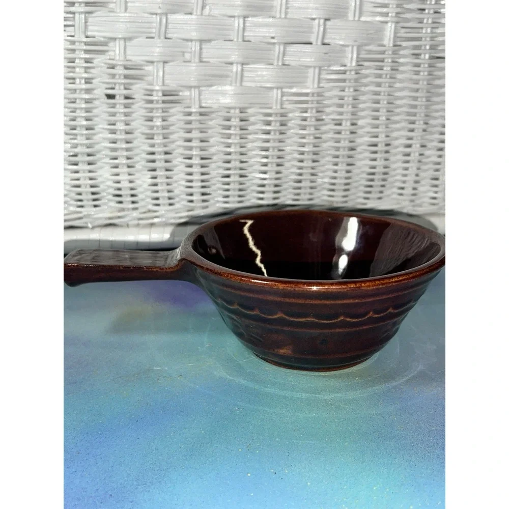 VINTAGE MARCREST OVENPROOF‎ STONE WARE HANDLED DAISY POT NO LID USA Collectible